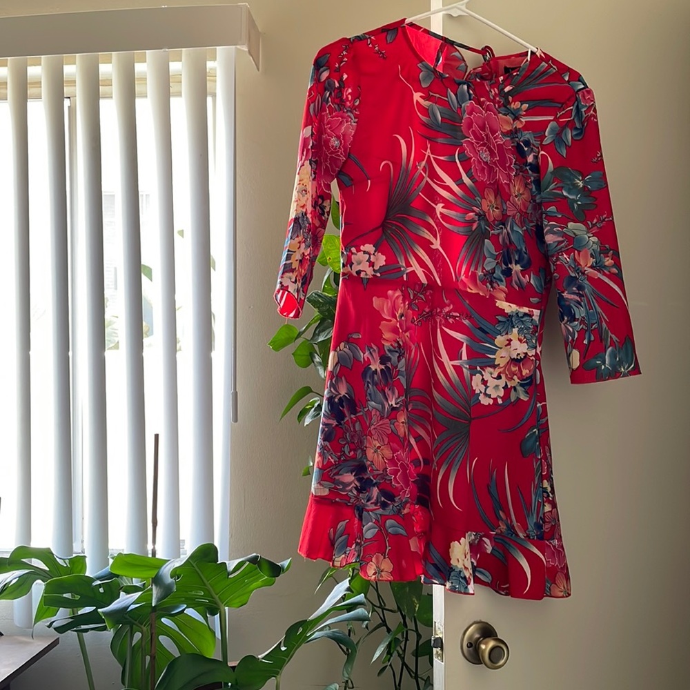 Red Floral Dress